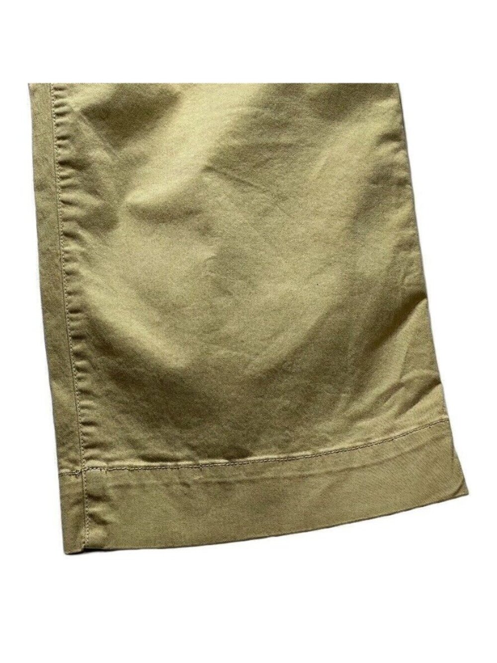 Wide Leg Khaki Cotton Cropped Pants With Front & Back Pockets from Daily Ritual - Picture 9 of 11